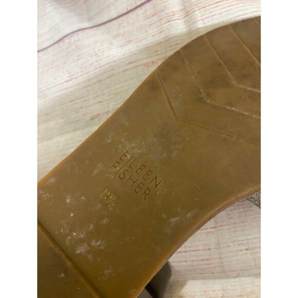 Eileen Fisher Women's Metallic Open Toe Casual Flats - 8.5 - Picture 6 of 10